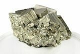 Striated, Cubic Pyrite Crystals - Peru #250272-1